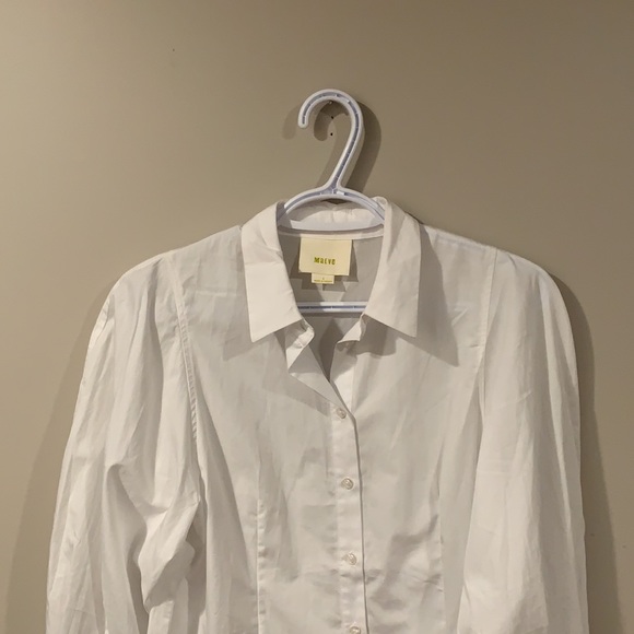 🆕 Anthropologie Maeve White Button Down Blouse - Women’s Size 2 - Picture 5 of 10